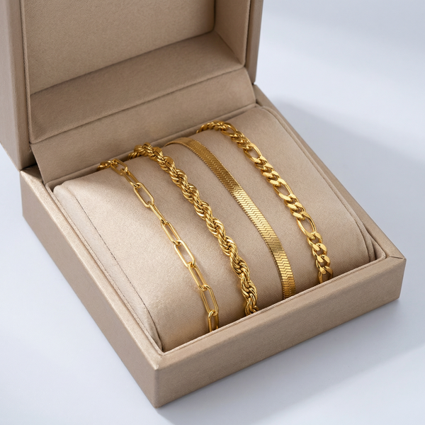 Conjunto de Pulseras en Oro