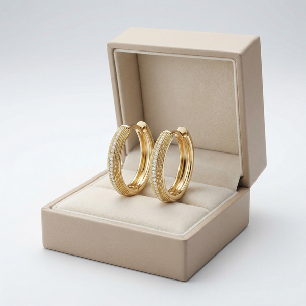 Pendientes Vintage en Oro con Patrón Elegante